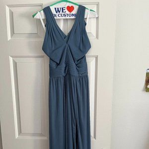Steel Blue Chiffon Davids Bridal Bridesmaid Dress